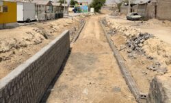 احداث دیوار هدایت آب‌های سطحی در خور جیسیون شرقی رمکان با اعتبار ۱۶ میلیارد ریال