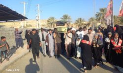 استقبال باشکوه مردم بخش بمانی از پیکر مطهر شهید گمنام