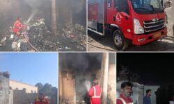 مهار آتش‌سوزی گسترده در منزل مسکونی با تلاش مشترک آتش‌نشانان بندرپل و خمیر