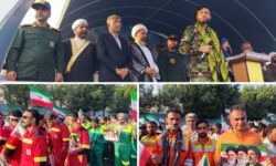 حضور فعال نیروهای پایگاه‌های بسیج شهرداری بندرعباس در گردهمایی جان‌فدایان  امام رضایی