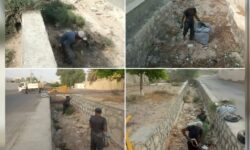 پاکسازی خورها و مسیلهای رمکان در آستانه فصل بارندگی