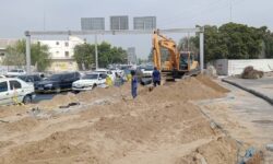 جابجایی خطوط آبرسانی در محدوده پل خلیج فارس بندرعباس با اعتبار ۱۶۰ میلیارد ریال